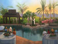 Palm Springs Rancho Mirage live event wedding painting Karen Winters