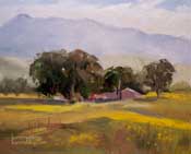 Farm Near Nipomo, near Dana Adobe, Central Coast California Landscape Oil Painting