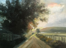 Cottonwood Road Utah sunset oil painting
