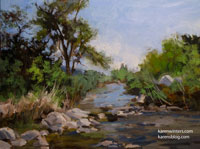Eaton Canyon Stream 9 x 12 oil painting