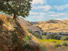 Golden Hills  Forever California rolling hills oil painting impressionist