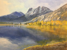 Golden Autumn at Silver Lake - Sierra oil painting