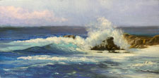 Monterey Splash seascape oil painting 17 mile drive