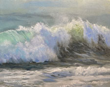 Sudden Sparkle California northern coast seascape oil painting