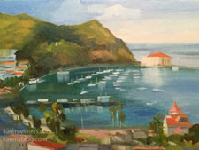 Sunny Avalon Catalina oil painting