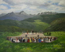 Vail wedding Gore Range Colorado Live Event painting 