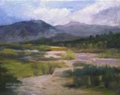 Western Watershed Arroyo Seco San Gabriel Mountains 8 x 10 oil painting by Karen Winters California landscape artist