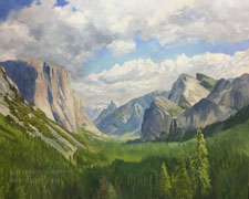 Yosemite Valley View - Wawona Tunnel View Sierra California oil painting art