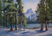 Crystal Crag Lake Mary Mammoth oil painting