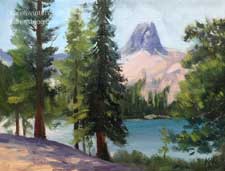 Crystal Crag Mammoth miniature oil painting Mammoth Lakes
