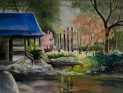Descanso Gardens Teahouse painting