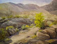 Desert Wildflowers Anza Borrego State Park oil painting