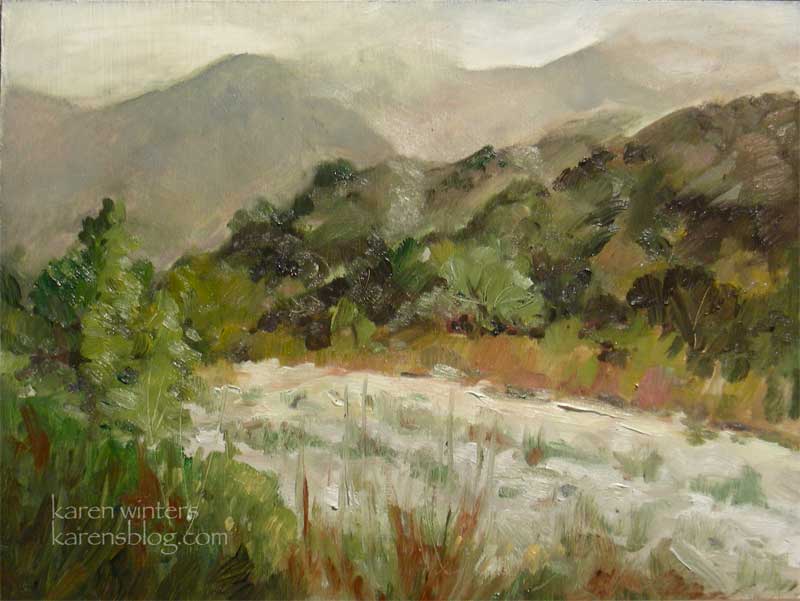 Eaton Canyon oil painting
