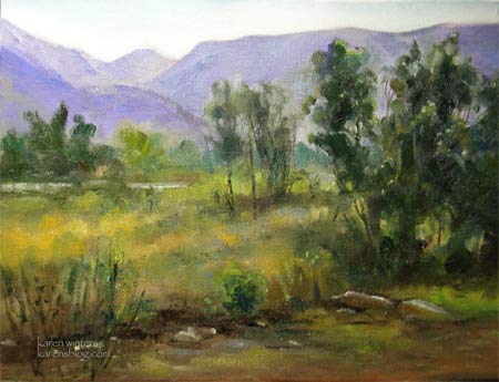 Farm Near Ojai impressionist oil painting