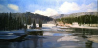 Grass Lake, Lake Arrowhead, California oil painting