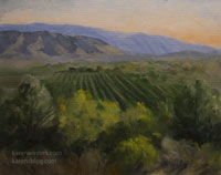 Overlooking Ojai Valley Oil Painting