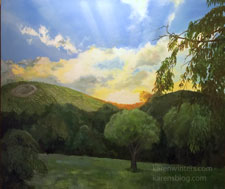 Peachy Canyon Vineyard Sunrise Paso Robles painting