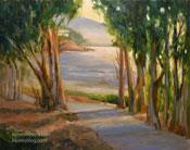 Shimmering Tide Morro Bay State Park Plein Air oil painting golf course morro bay karen winters seascape art for sale
