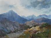 Sierra Splendor - Eastern Sierra Lone Pine Oil Painting with Mt. Whitney - SOLD