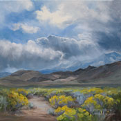Storm over Paradise Sierra Oil Painting on Linen