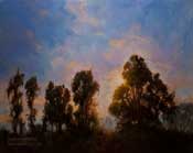 sunset Eucalyptus oil painting