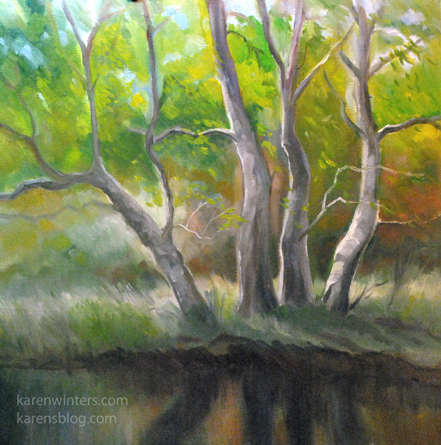 Sycamore Tree Paintings - Sycamore Oil Paintings, Pastels and ...