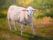 The Yearling - Sheep Animal Oil Painting