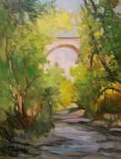 Its all water under the bridge - Colorado Street Bridge, Arroyo Seco, Pasadena oil painting