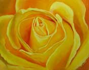 Yellow Rose Oil Painting by Karen Winters