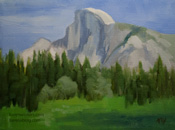 Yosemite Half Dome Oil Painting